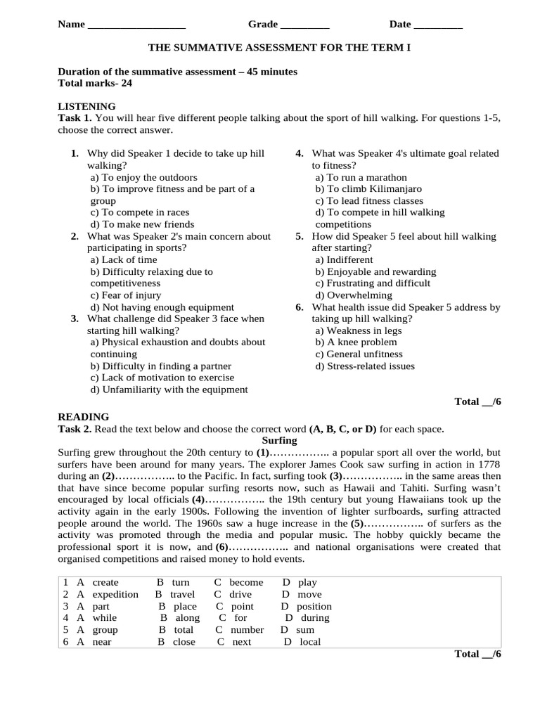 Term I Summative Assessment Guide | PDF | Reason