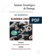 Algebra Lineal: Ing. Informática
