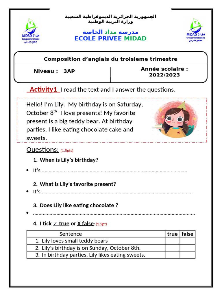 3AP Exam 3rd T (1) | PDF