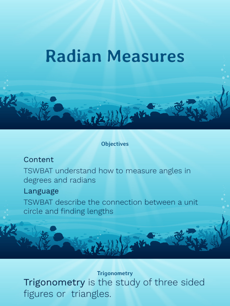 Understanding Radian Measures in Trigonometry | PDF | Angle | Circle