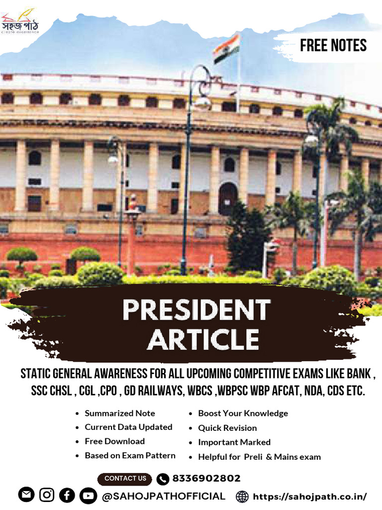 President Important Article | PDF