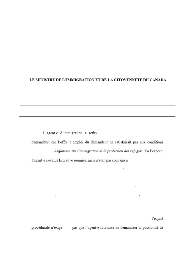 Refus de permis de travail au Canada | PDF | Canada | Émirats arabes unis