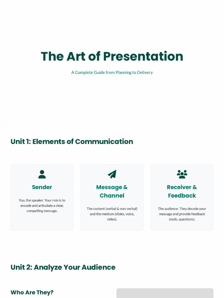The Art of Presentation | PDF
