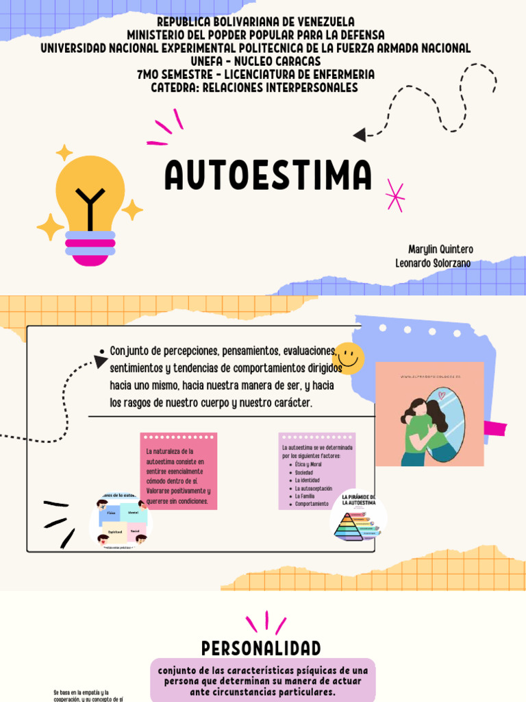 Importancia de la Autoestima y Personalidad | PDF | Autoestima ...