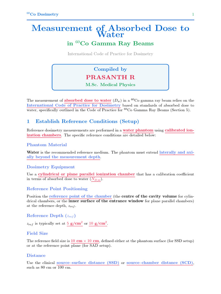 60Co Gamma Ray Dosimetry Guide | PDF | Dosimetry | Absorbed Dose