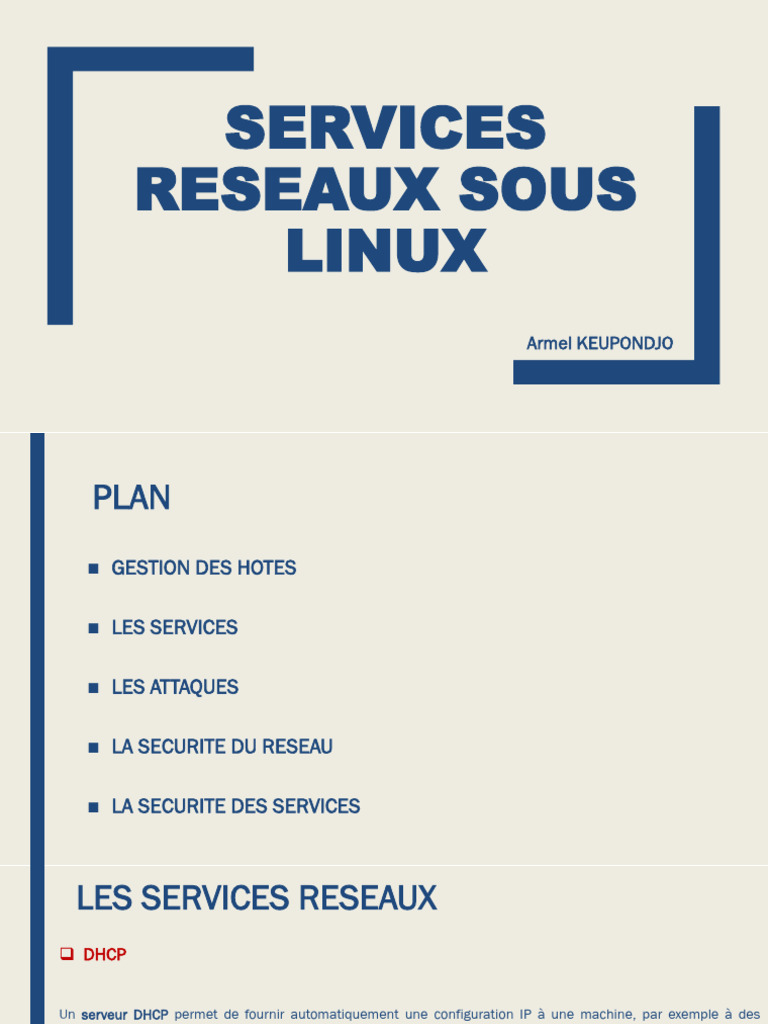 Services Réseaux sous Linux : DHCP et DNS | PDF | Système de noms de ...