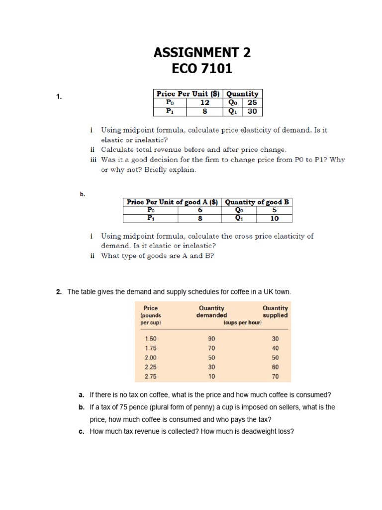 Assignment 2, ECO - 7101, Summer 2025 | PDF