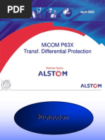 Micom P63X Transf. Differential Protection: April 2002