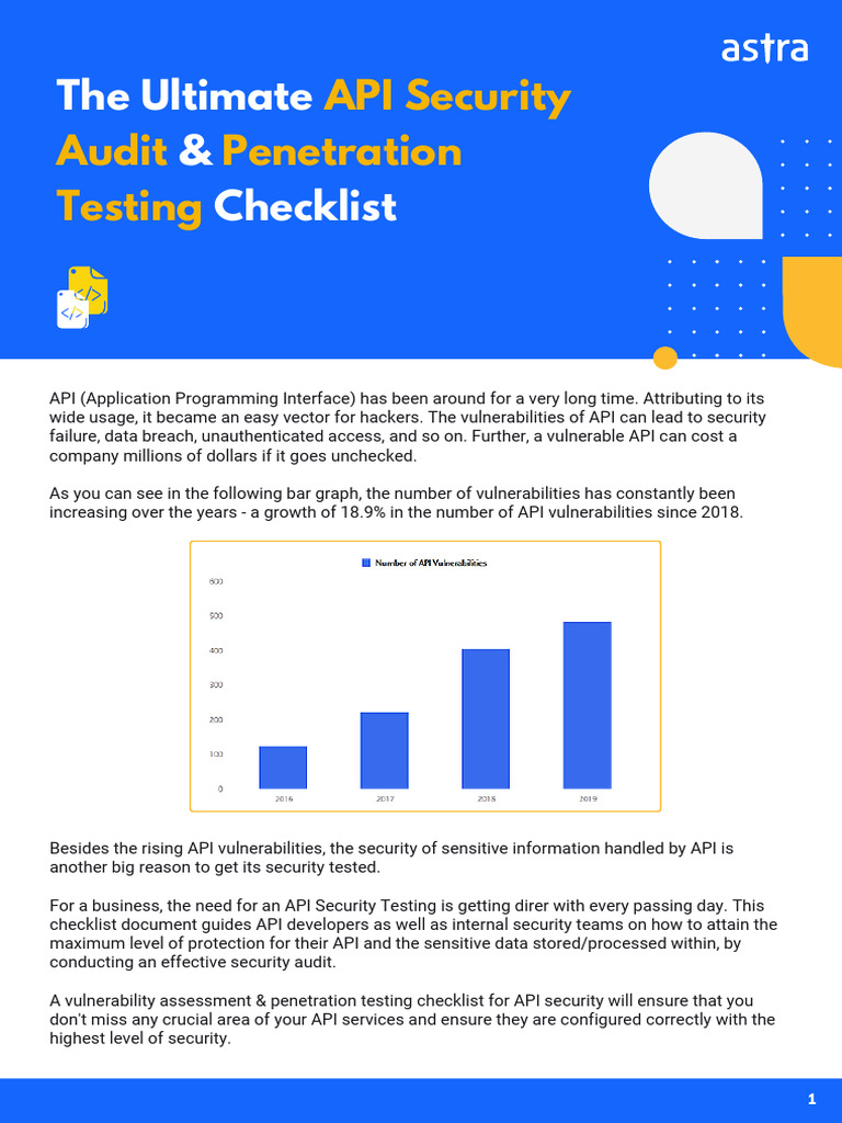 API Security Audit Checklist Guide | PDF | Software Engineering ...