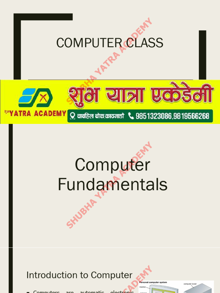 Computer Fundamentals | PDF | Computer Data Storage | Computer Hardware