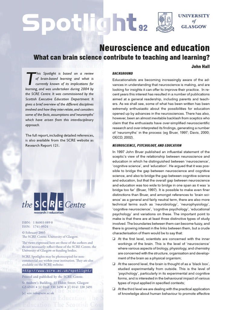 Neuroscience's Impact on Education | PDF | Neuron | Brain