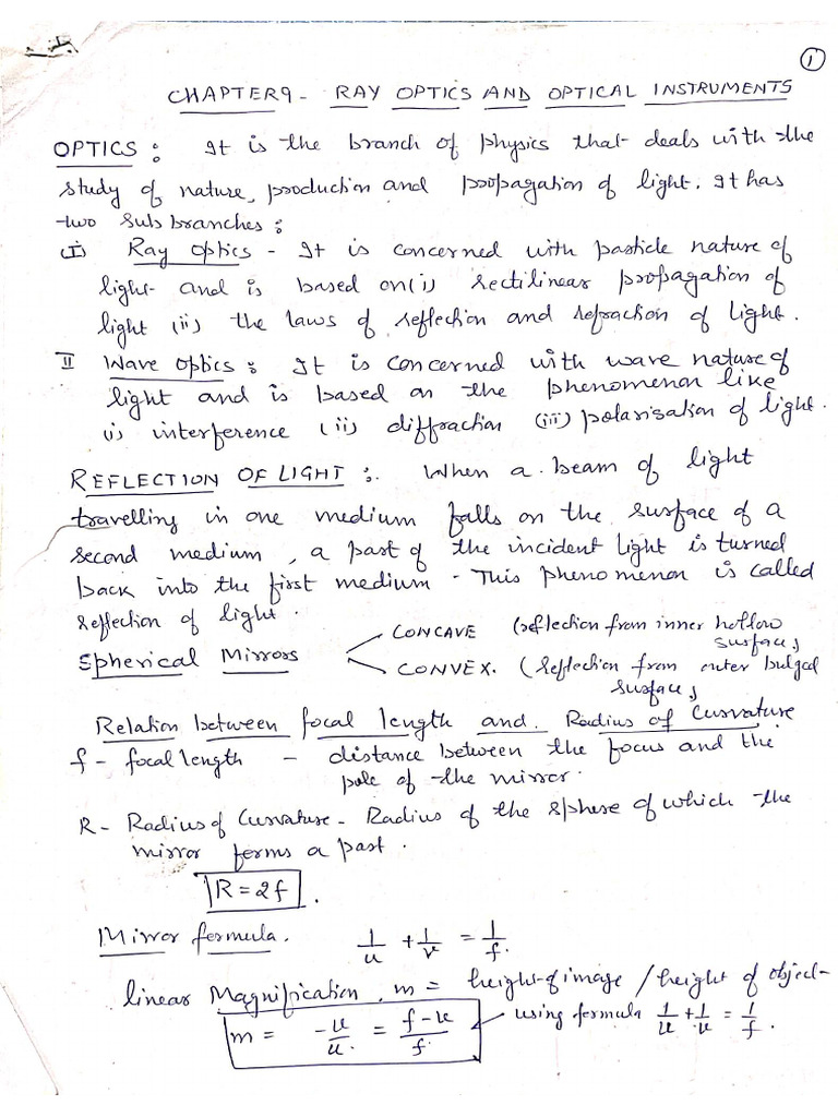 Ray Optics | PDF