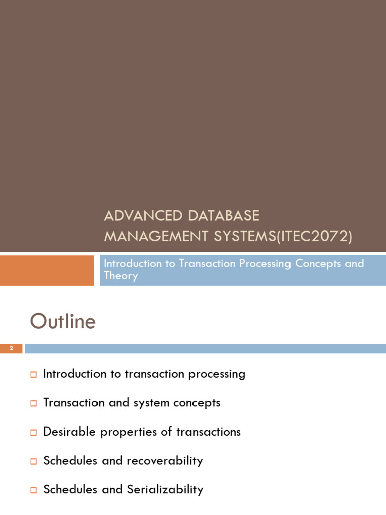 Transaction Processing in Databases | PDF | Database Transaction ...