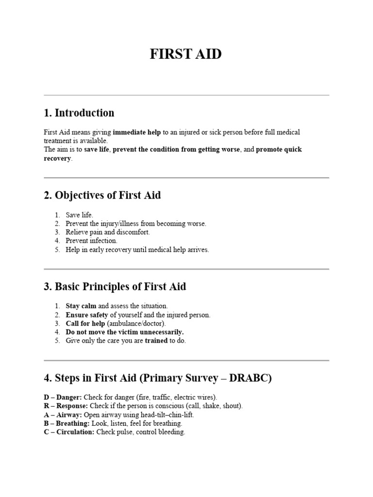 First Aid | PDF | First Aid | Cardiopulmonary Resuscitation