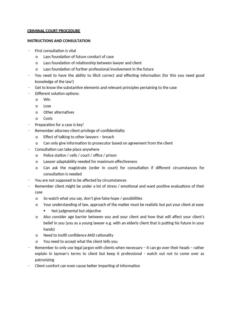 Criminal Court Procedure | PDF | Plea | Bail