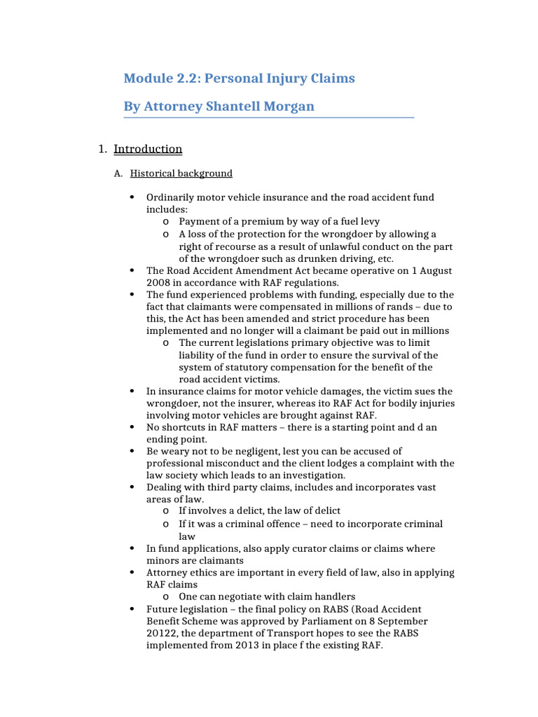 Understanding Personal Injury Claims | PDF | Damages | Negligence