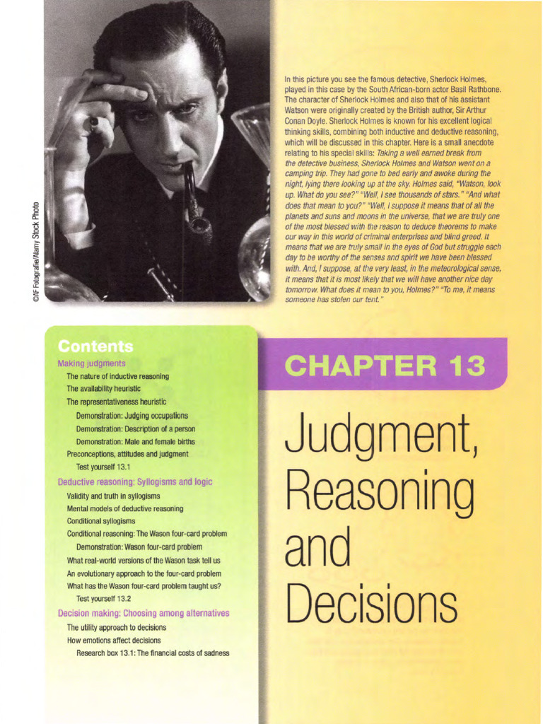 Judgement, Reasoining and Decisions | PDF