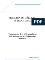Memoria de Calculo Estructural Institución Educativa