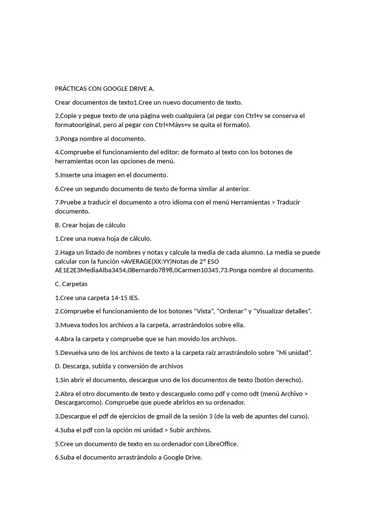 11 Sem Prácticas Con Google Drive A | PDF | Archivo de computadora ...