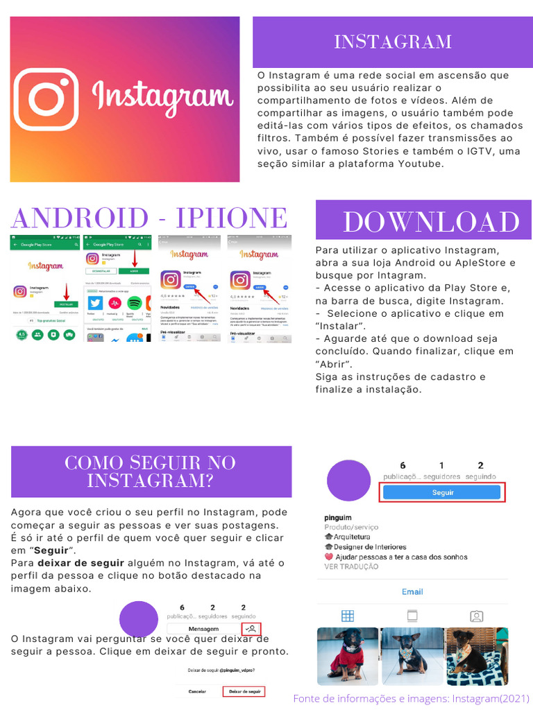 Guia Completo para Usar o Instagram | PDF | Informática | Programas