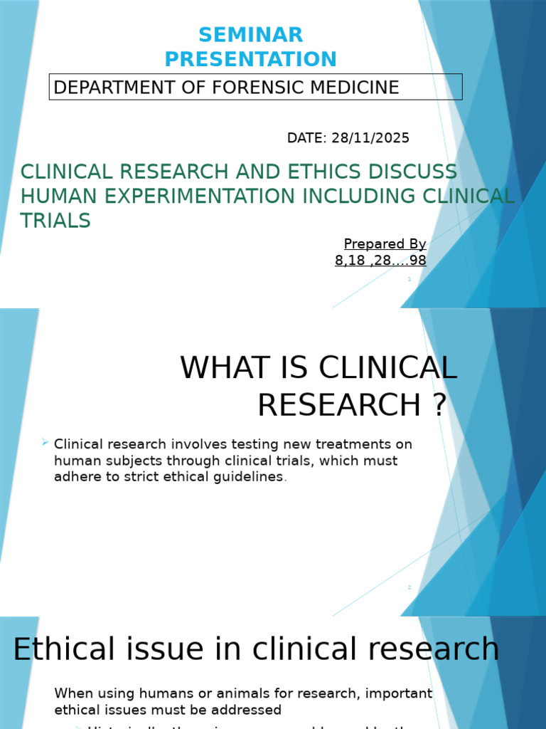Clinical Research Ethics Overview | PDF | Phases Of Clinical Research ...