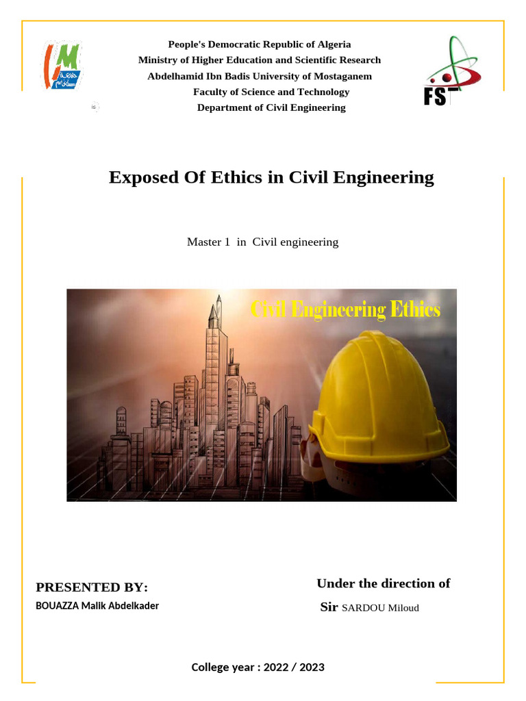 Ethics in Civil Engineering Overview | PDF | Sustainability | Offshore ...