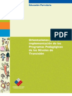 Orientaciones para Implementacion Prog Pedagogicos Niveles de Transicion