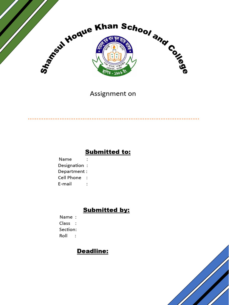 Assignment Submission Template | PDF