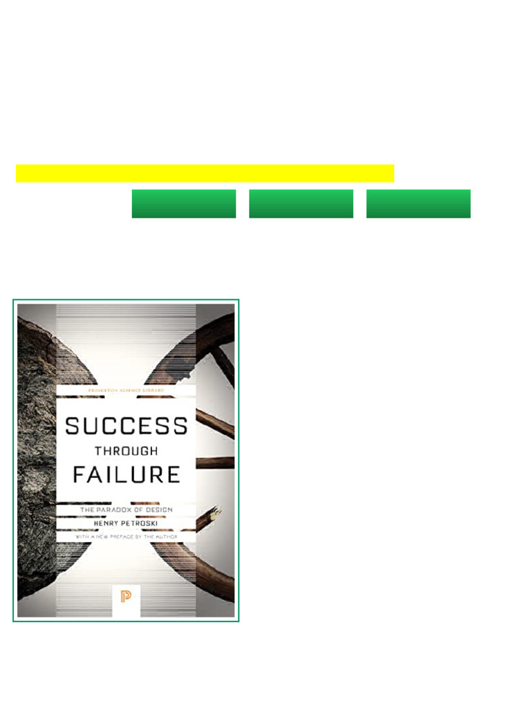 (Ebook) Success Through Failure The Paradox of Design by Henry Petroski ...