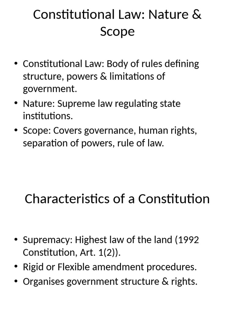 Overview of Constitutional Law Principles | PDF