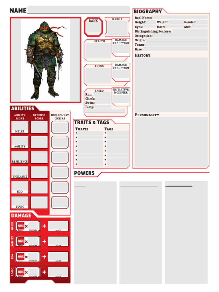 Raphael Character Profile and Stats | PDF