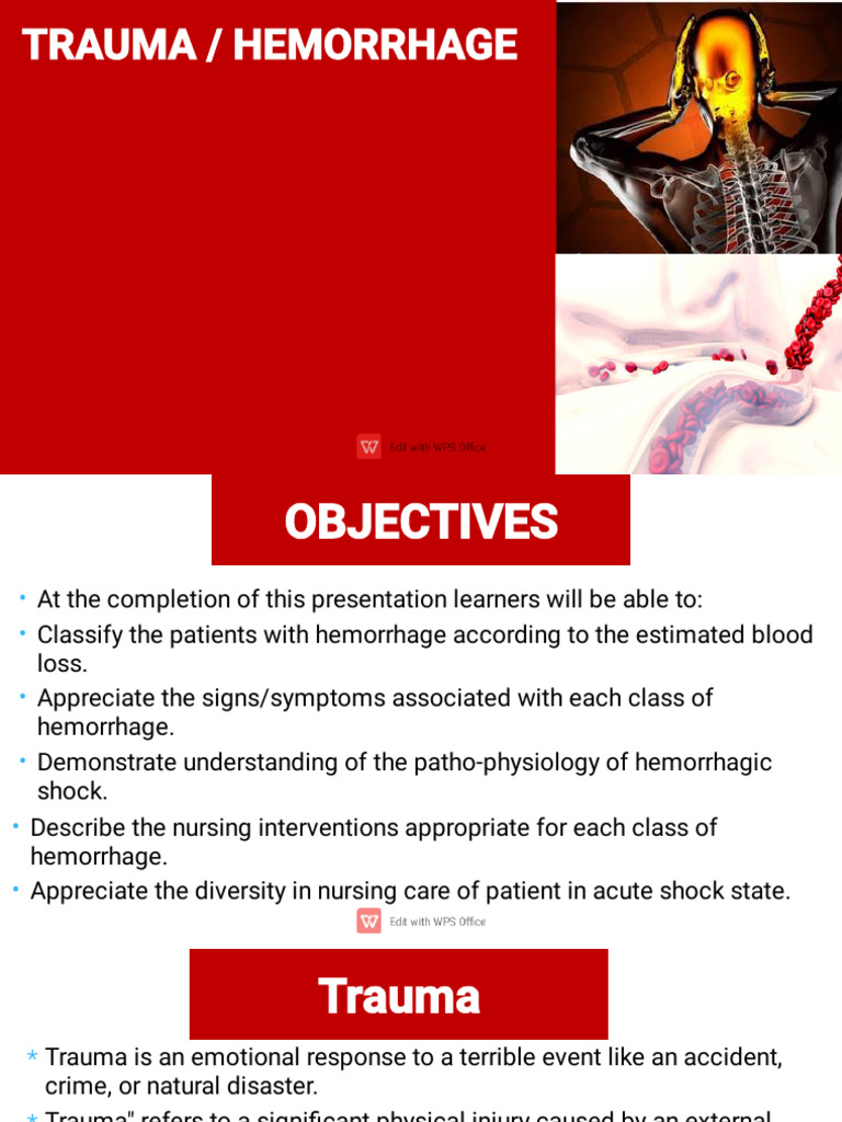Trauma Heamorrh-WPS Office | PDF | Bleeding | Shock (Circulatory)