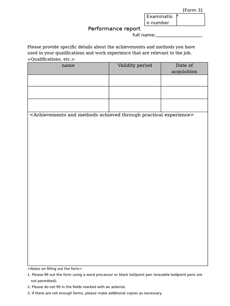 Performance Report Submission Guidelines | PDF