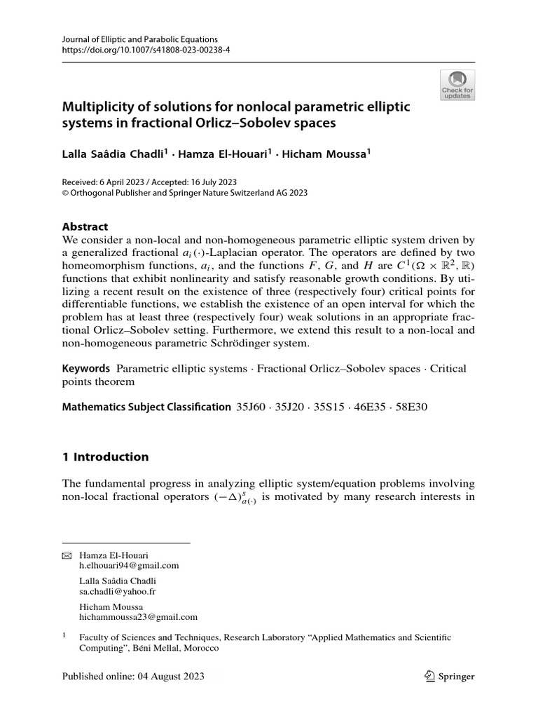 A5-Multiplicity of Solutions For Nonlocal Parametric Elliptic-1 | PDF