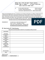 2012 Silent Auction Form