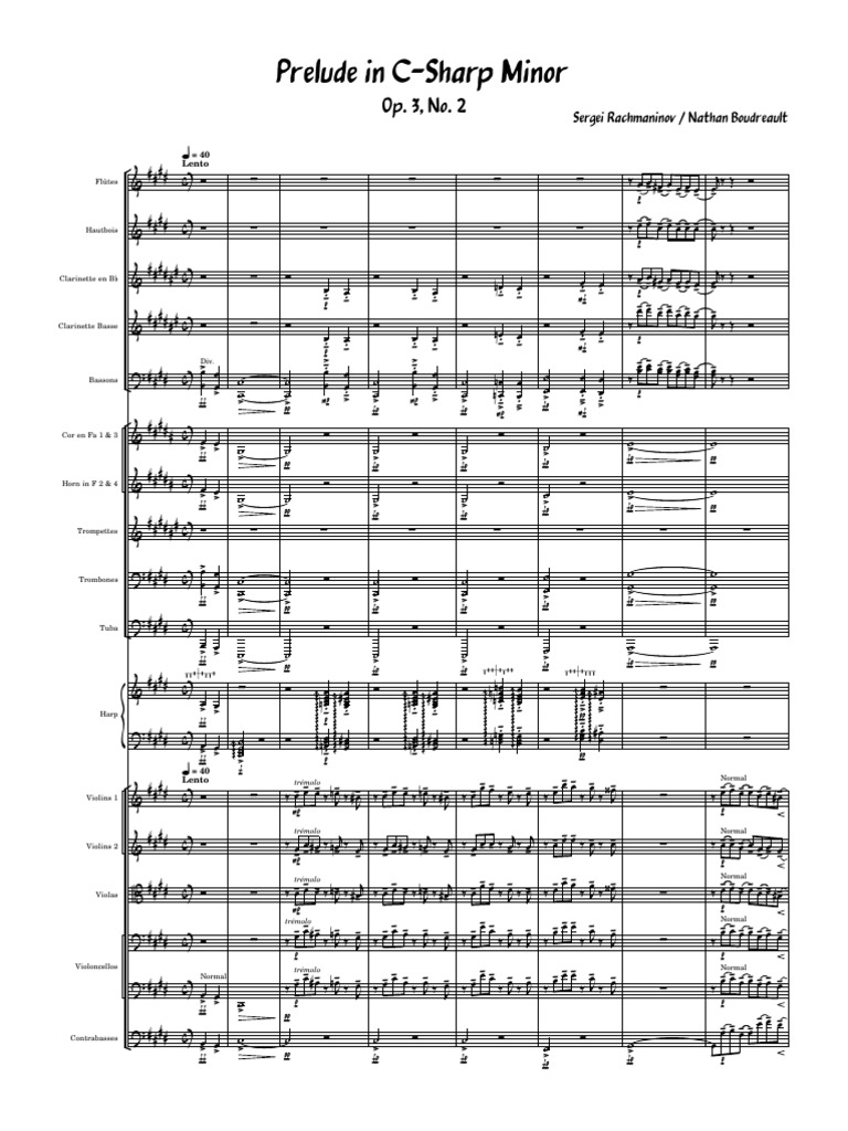 Rachmaninoff Prelude C# Minor Score | PDF | Musical Instruments
