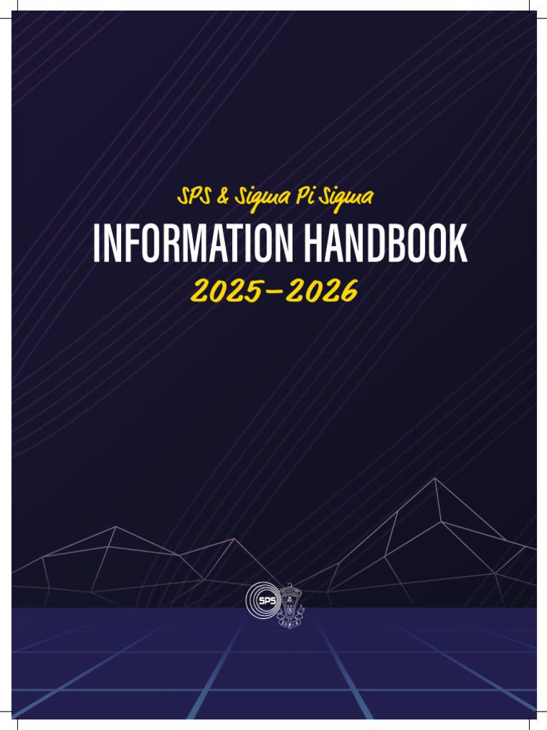 SPS & Sigma Pi Sigma Handbook 2025-2026 | PDF | Student Organizations ...