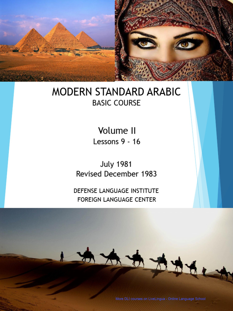 Modern Standard Arabic Lessons 9-16 | PDF | Learning | Human Communication