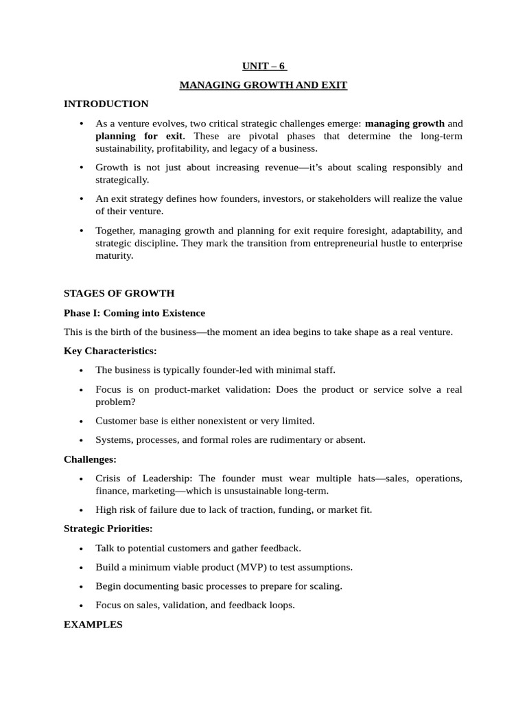 Unit - 6 | PDF | Mergers And Acquisitions | Franchising
