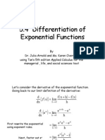 Differentiationof Exponential Functions