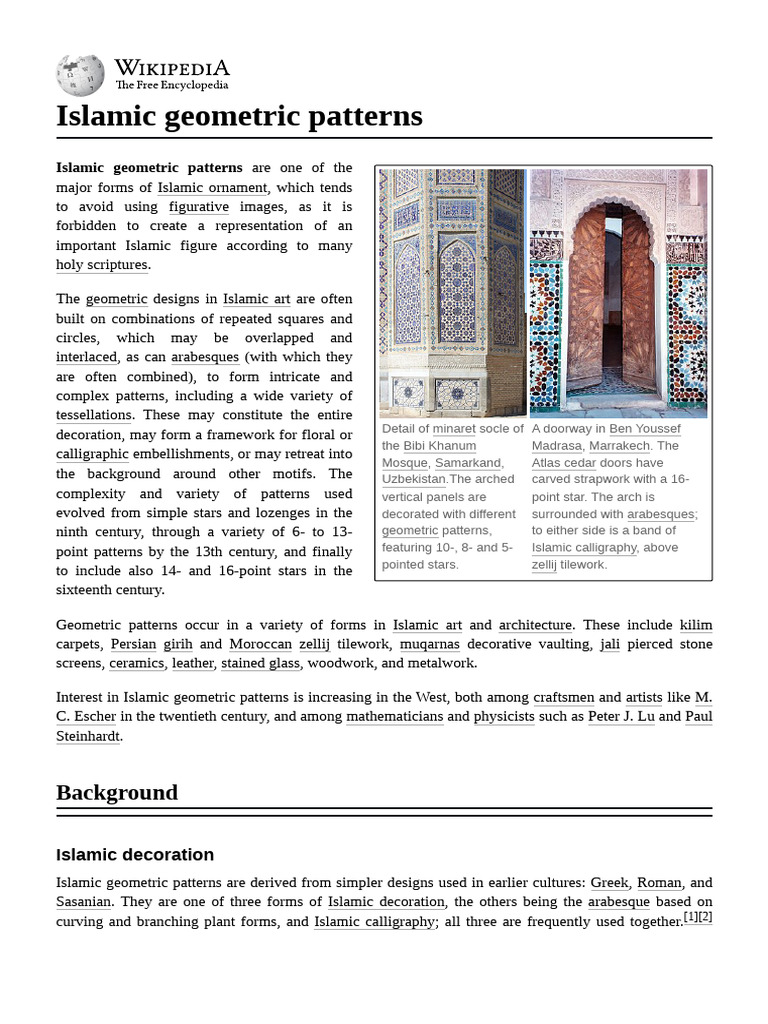 Islamic Geometric Patterns Explained | PDF | Architectural Design ...