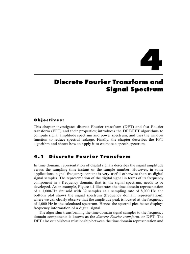 Discrete Fourier Transform and Signal Spectrum: 4 - 1 ...