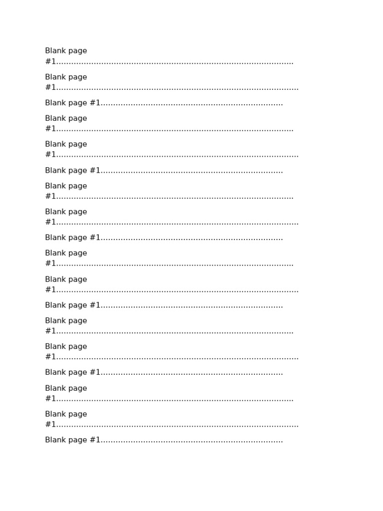 Repeated Blank Page Template | PDF