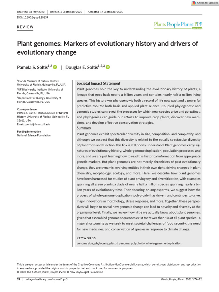 Plant Genomes and Evolutionary Change | PDF | Ploidy | Gene Duplication