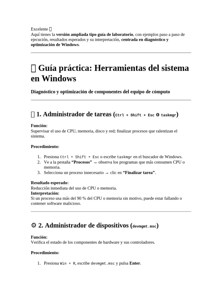 Guía de Optimización de Windows | PDF | Microsoft Windows | Hardware de ...