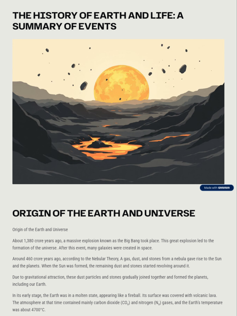 Earth and Life: A Historical Overview | PDF | Homo | Earth