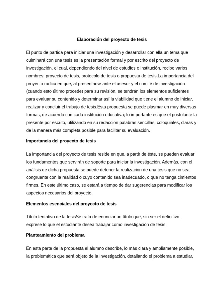 Guía para elaborar un proyecto de tesis | PDF | Hipótesis | Teoría