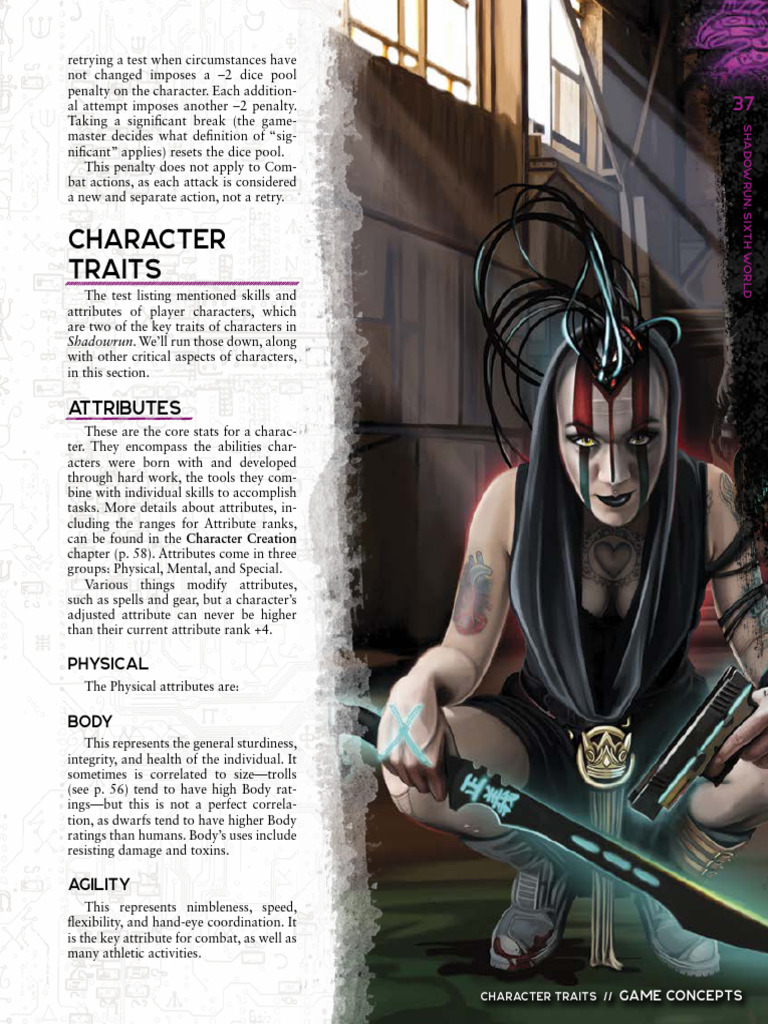 Shadowrun Character Traits Explained | PDF