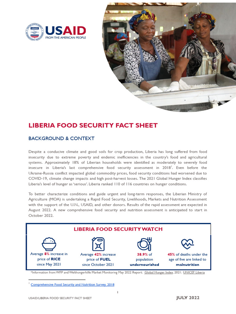 Liberia Food Security Overview 2022 | PDF | Food Security | Hunger