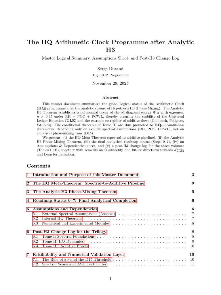 18.S. The HQ Arithmetic Clock Programme | PDF | Theorem | Mathematical ...